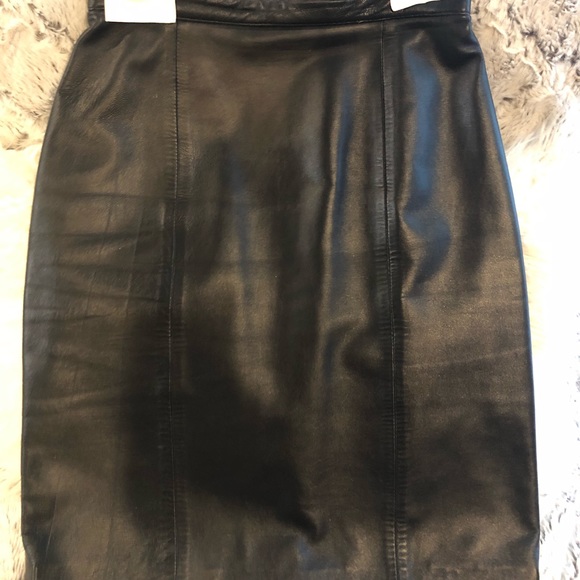 Pure leather pencil skirt - Picture 1 of 4